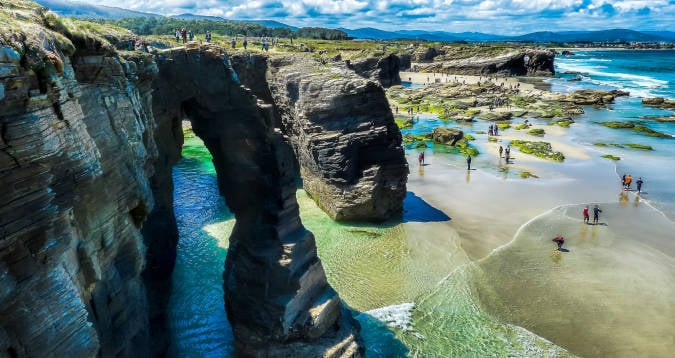 Playa de las catedrales en Lugo